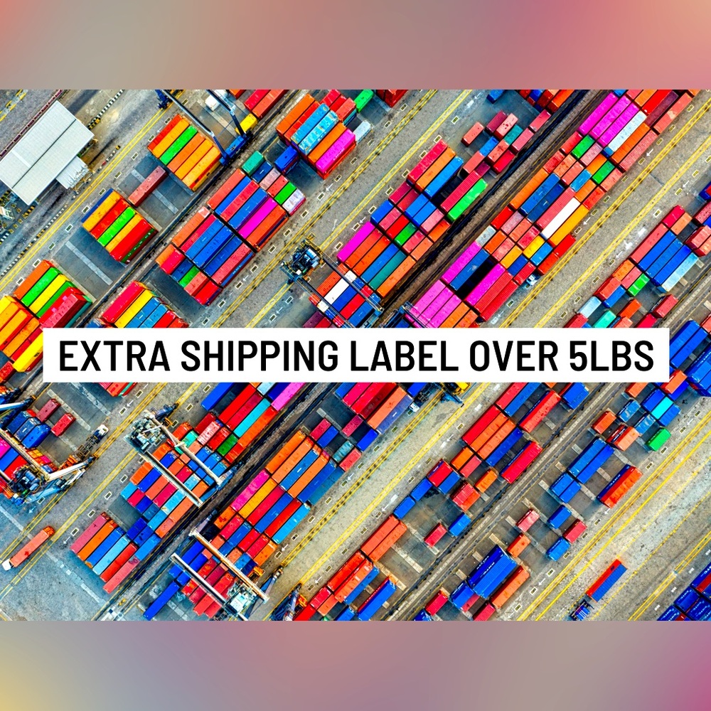 Extra shipping label over 5lbs